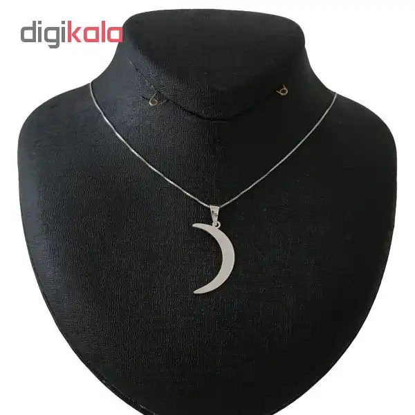 گردنبند نقره طرح ماه