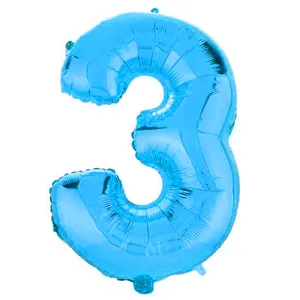 بادکنک فویلی سورتک مدل عدد سه پلاس کد STFN05 