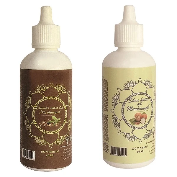 روغن بدن مرهم یاب مدل شی باتر و شاهدانه  حجم 80 میلی لیتر مجموعه 2 عددی