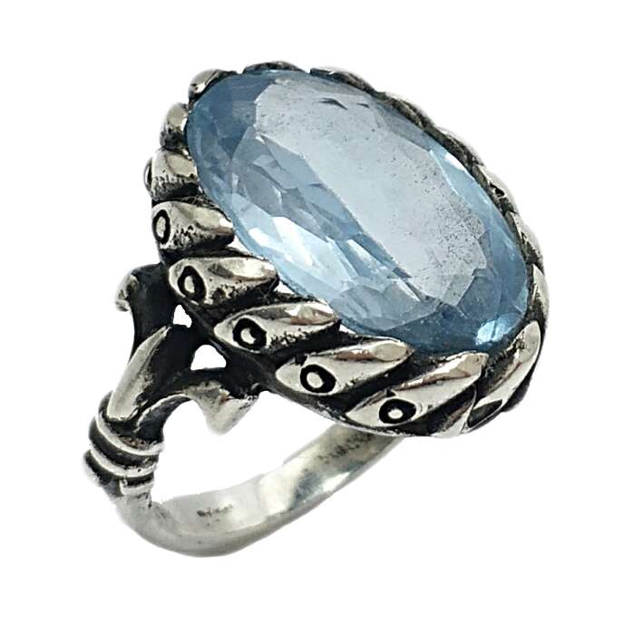 انگشتر نقره مردانه مدل توپاز کد 3562558