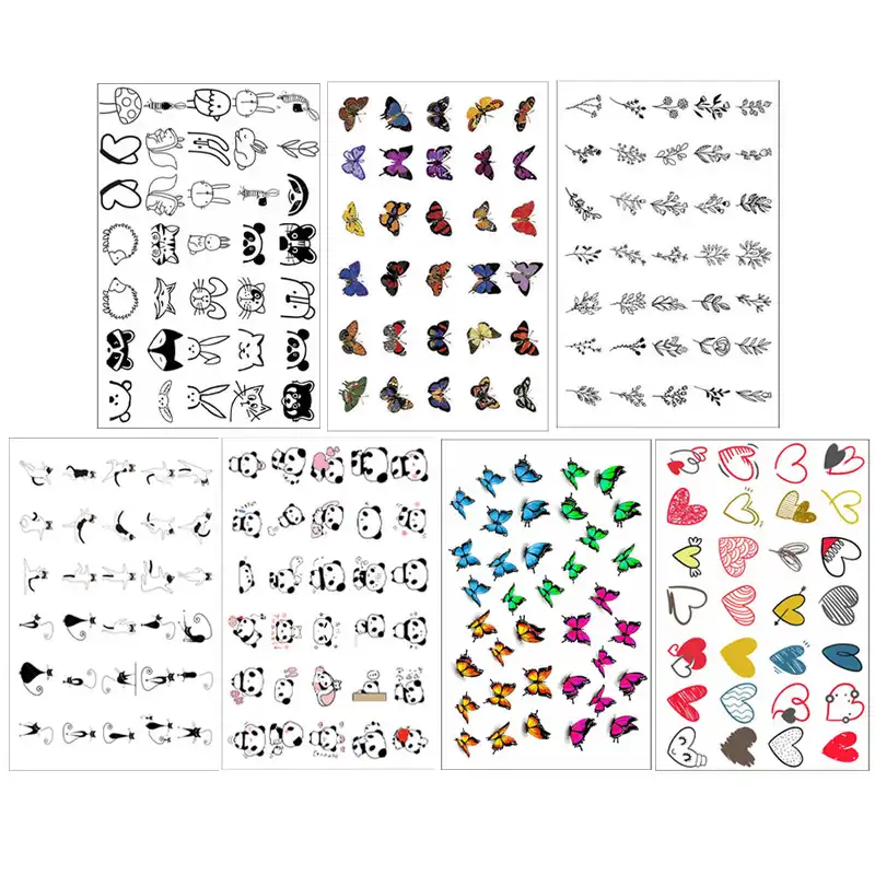 برچسب لنز ناخن کدBLNG7701 مجموعه 7 عددی