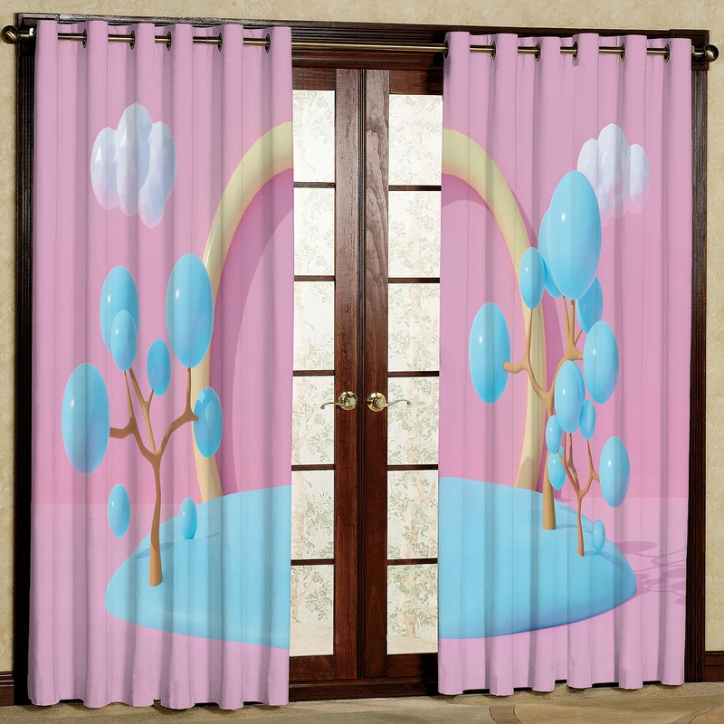 پرده مدل کارتونی مخمل پانچی کد 2326 سایز 200x140 سانتی متر