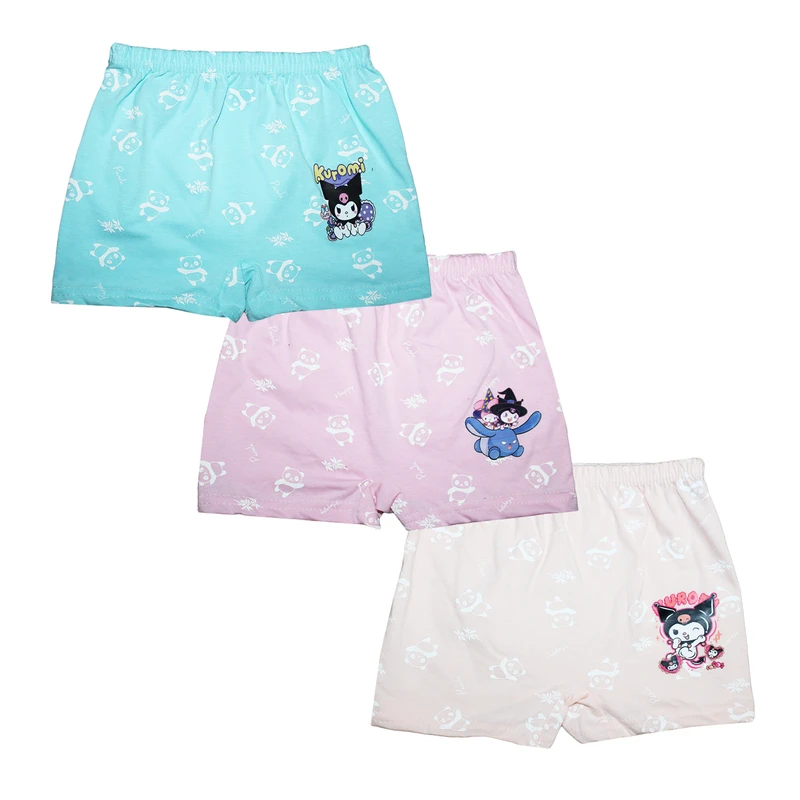 شورت پادار دخترانه مدل سوپر پنبه اعلا کد 1233 مجموعه 3 عددی