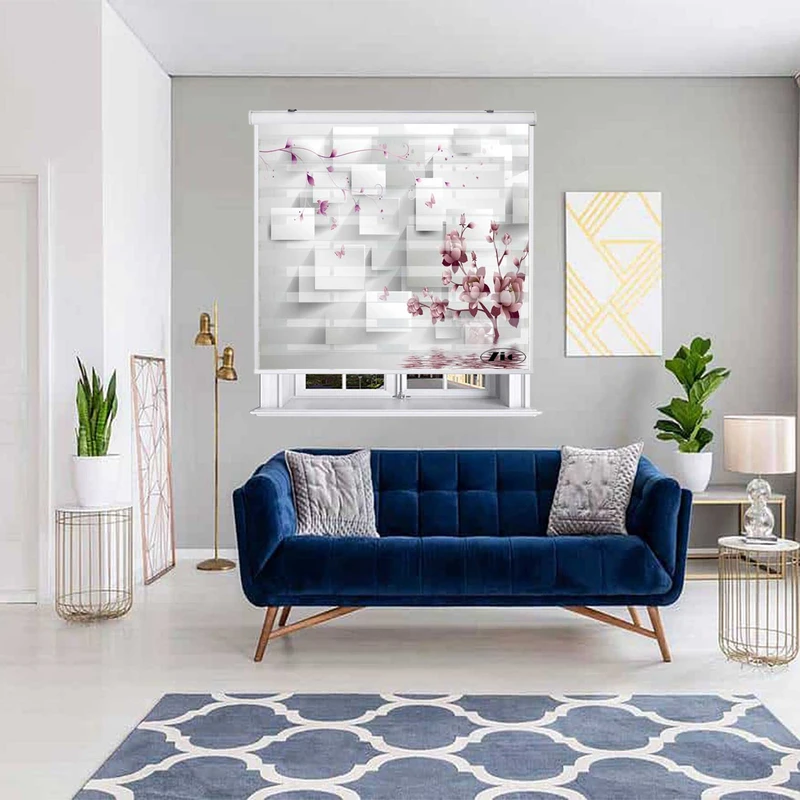 پرده زبرا زیو کد  3D1456 سایز 150X150 سانتی متر