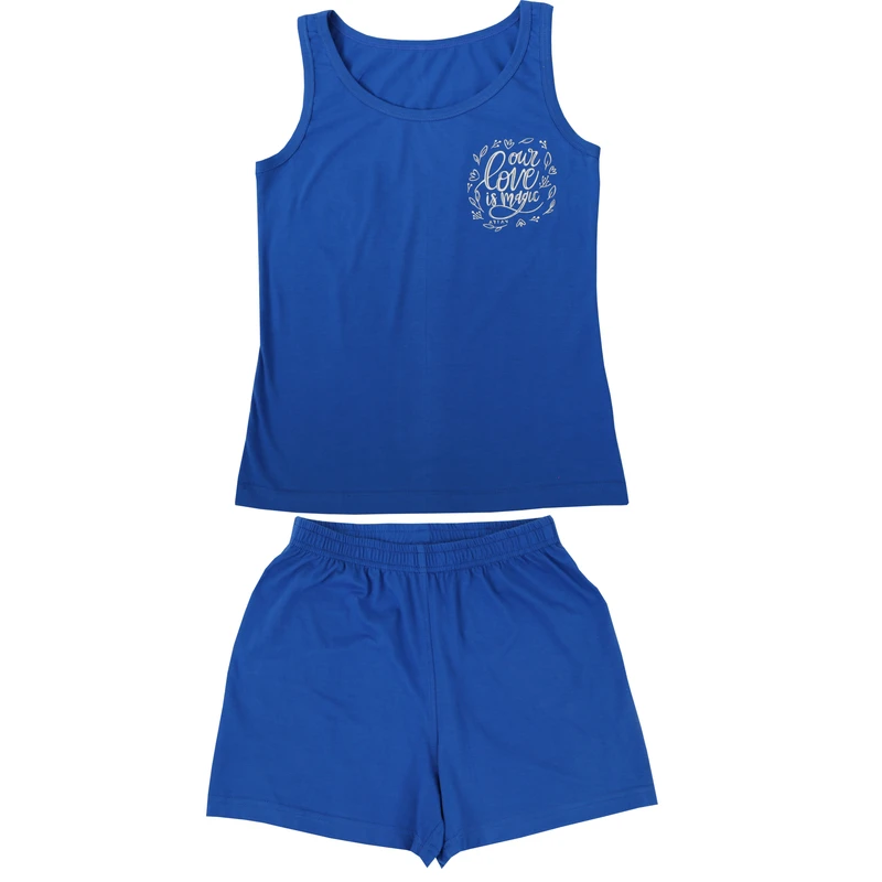 ست تاپ و شلوارک راحتی زنانه آریان نخ باف مدل 27632