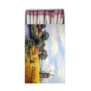 کبریت مدل طرح نقاشی مزرعه و کلبه و آسیاب بادی مدل K1003