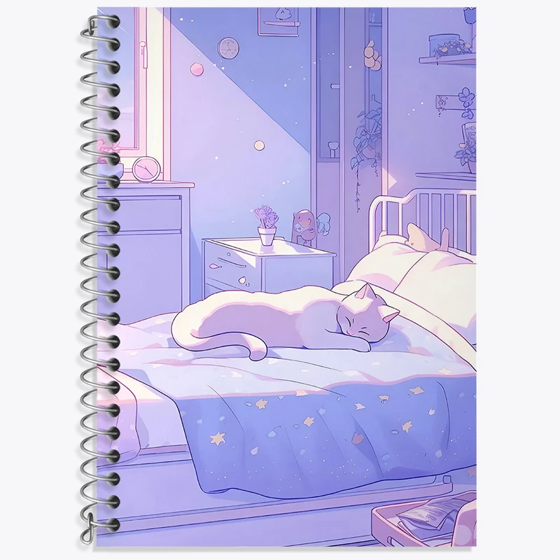 دفتر لغت 50 برگ خندالو طرح گربه ی خواب کد N5421