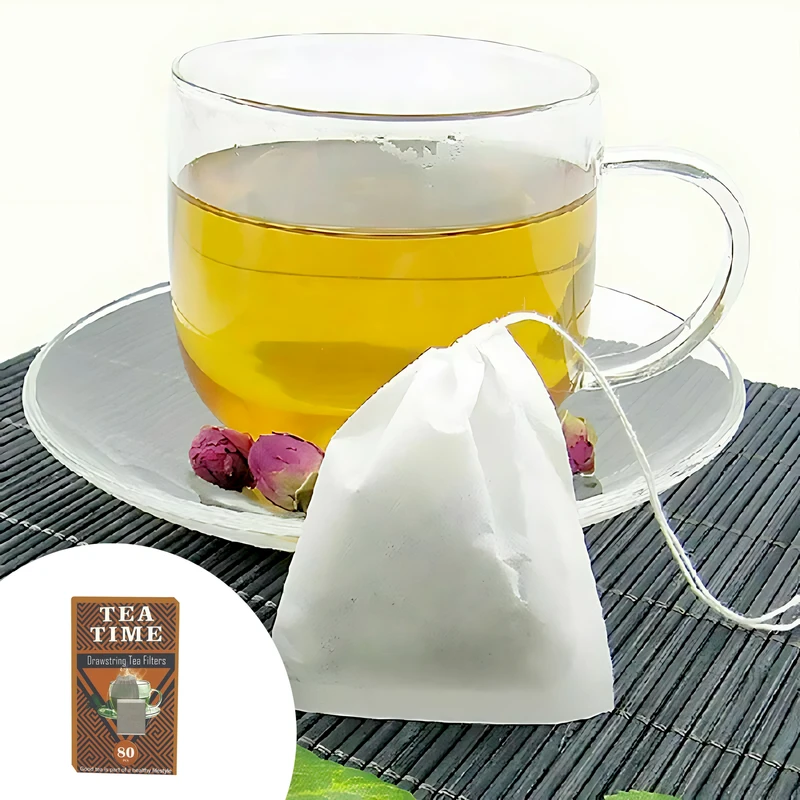 فیلتر چای مدل فیلتر نخدار سایز small  بسته 80 عددی 