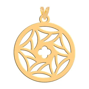 آویز گردنبند طلا 18 عیار زنانه فرشته مدل اسلیمی WNL-000022