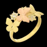 انگشتر طلا 18 عیار زنانه طلای مستجابی مدل پروانه کد 67145