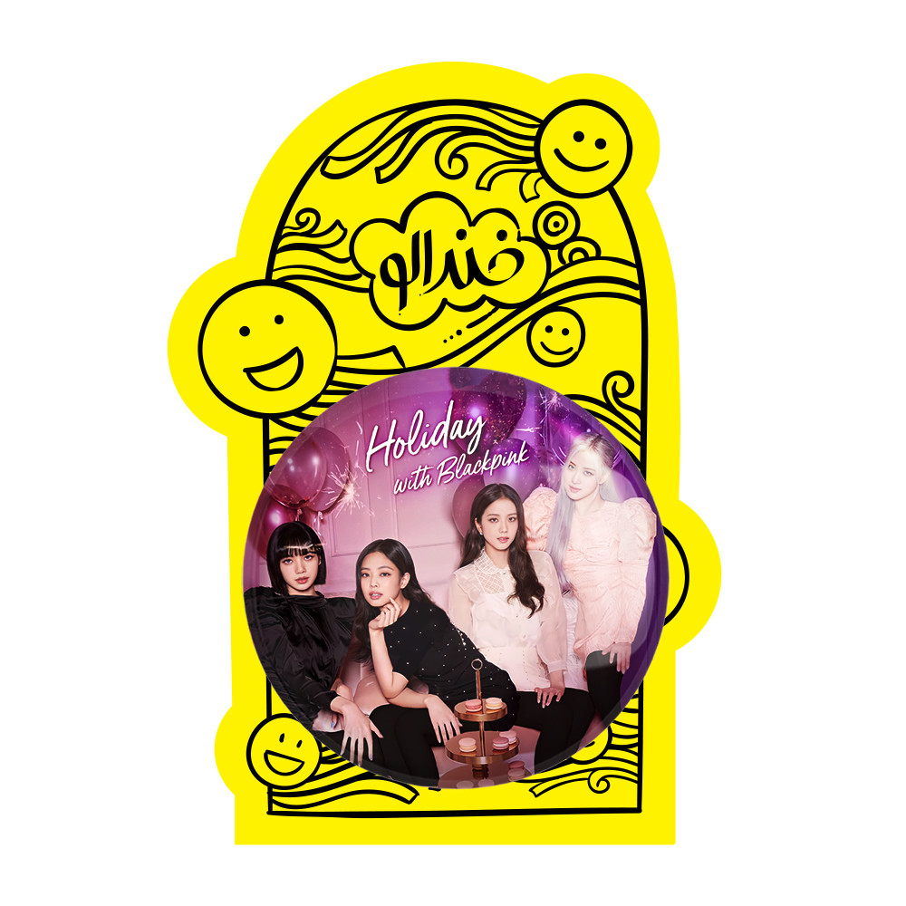 آینه جیبی خندالو مدل گروه بلک پینک Black Pink  کد 14546
