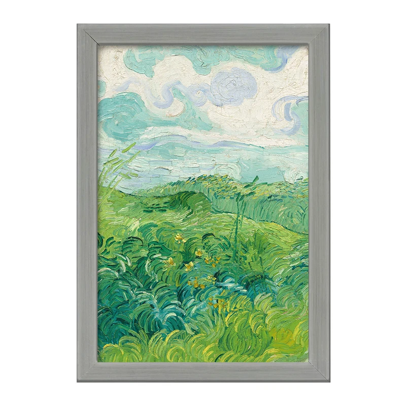 تابلو خندالو طرح مزارع گندم سبز ونسان ونگوگ (Van Gogh) کد 36800