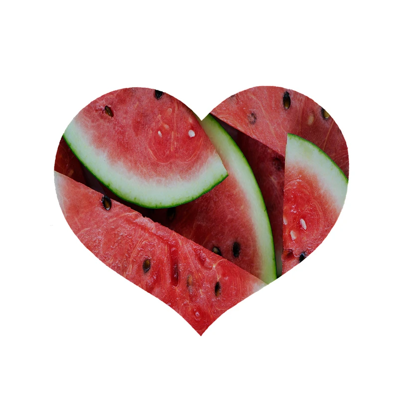   پادری مدل قلبی طرح هندوانه کد 8353 سایز 90 × 90 سانتی‌متر