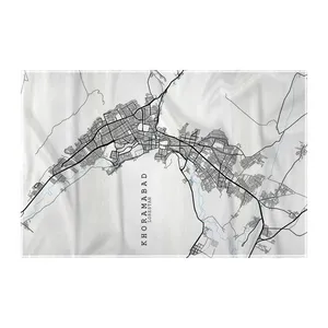 کاغذ کادو ترمه طراحان ایده مدل نقشه شهر خرم آباد کد map0512 سایز 57x37 سانتی متر