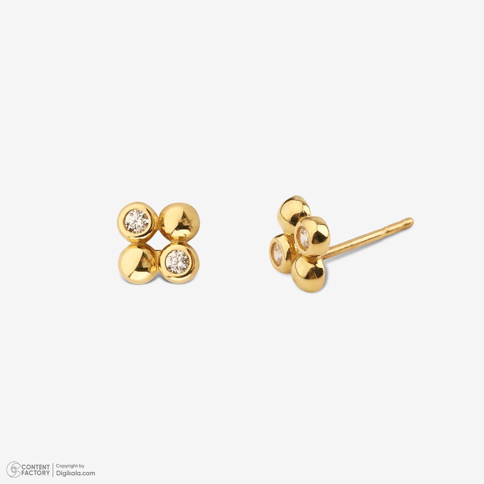 گوشواره میخی طلا 18 عیار زنانه روبی آرت گالری مدل 61172 -  - 6