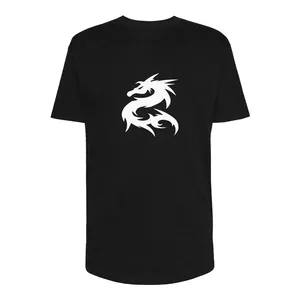 تی شرت لانگ مردانه مدل Dragon کد Sh031 رنگ مشکی