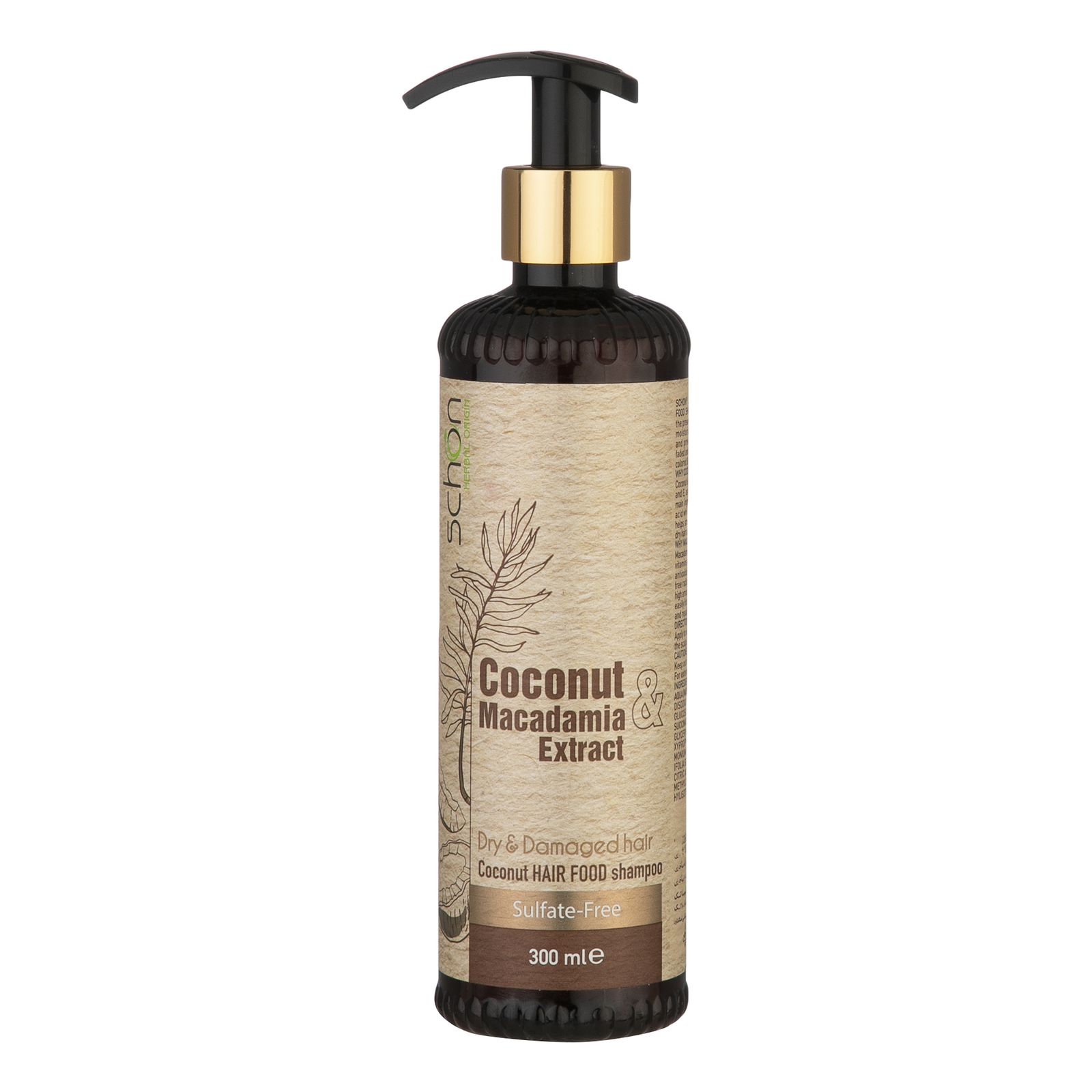 شامپو تقویت کننده مو شون مدل Coconut makadamia sulfate -free  حجم 300 میلی لیتر -  - 1