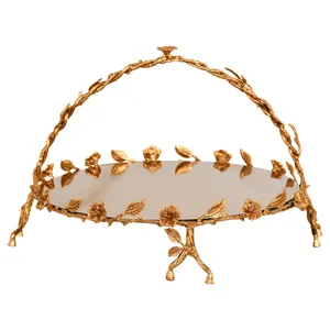 سینی مدل پایه برنزی درختی کد 950109