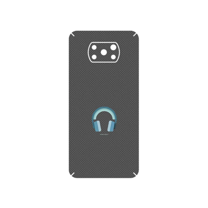 برچسب پوششی ماهوت مدل Minimal Headphone Icon مناسب برای گوشی موبایل شیائومی Poco X3 NFC