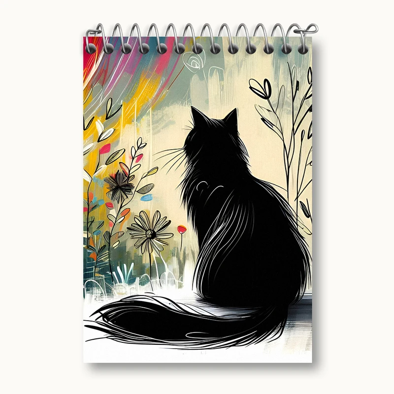 دفتر یادداشت 50 برگ خندالو طرح گربه سیاه کد N5574