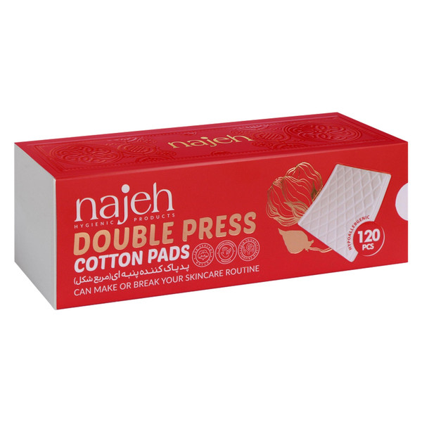پد پاک کننده آرایش صورت ناژه مدل Double Press بسته 120 عددی