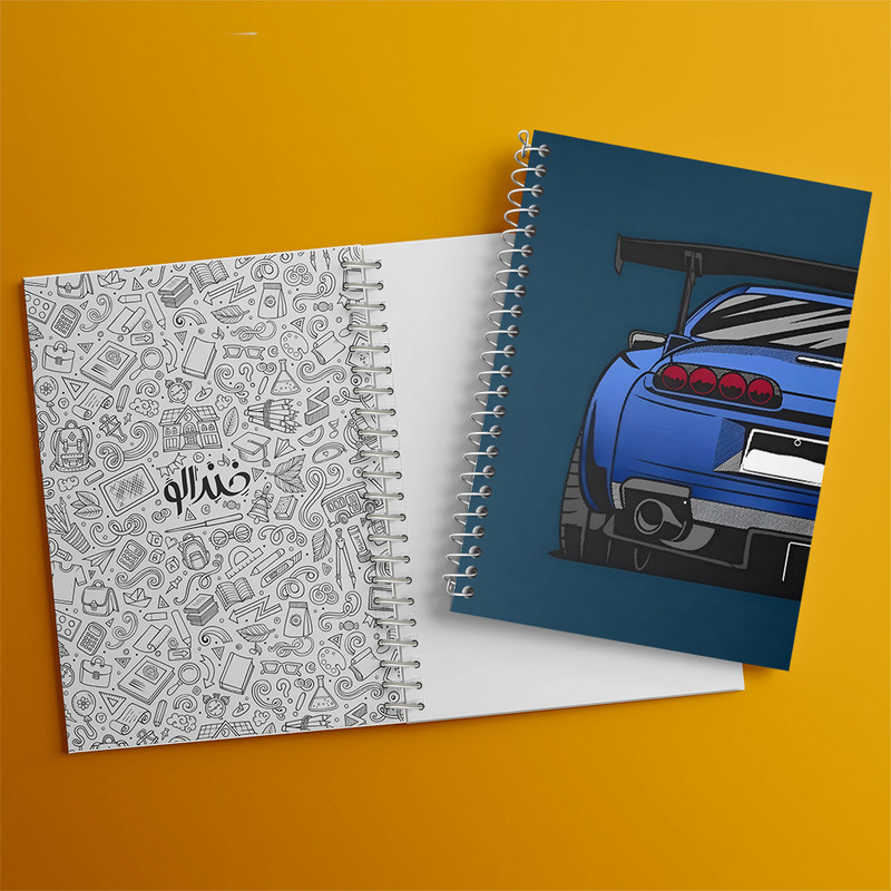 دفتر مشق 100 برگ خندالو طرح ماشین اسپرت کد N2084