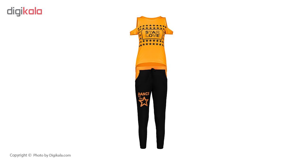 ست تی شرت و شلوار ورزشی زنانه مدل Star-ِD-BR - - 54