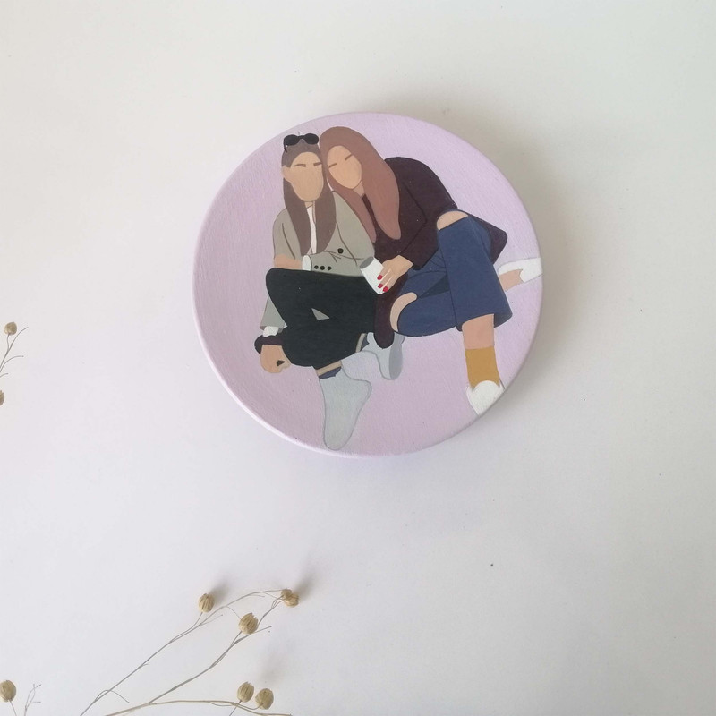  بشقاب دیوارکوب سفالی طرح تولد دوست مدل 1405