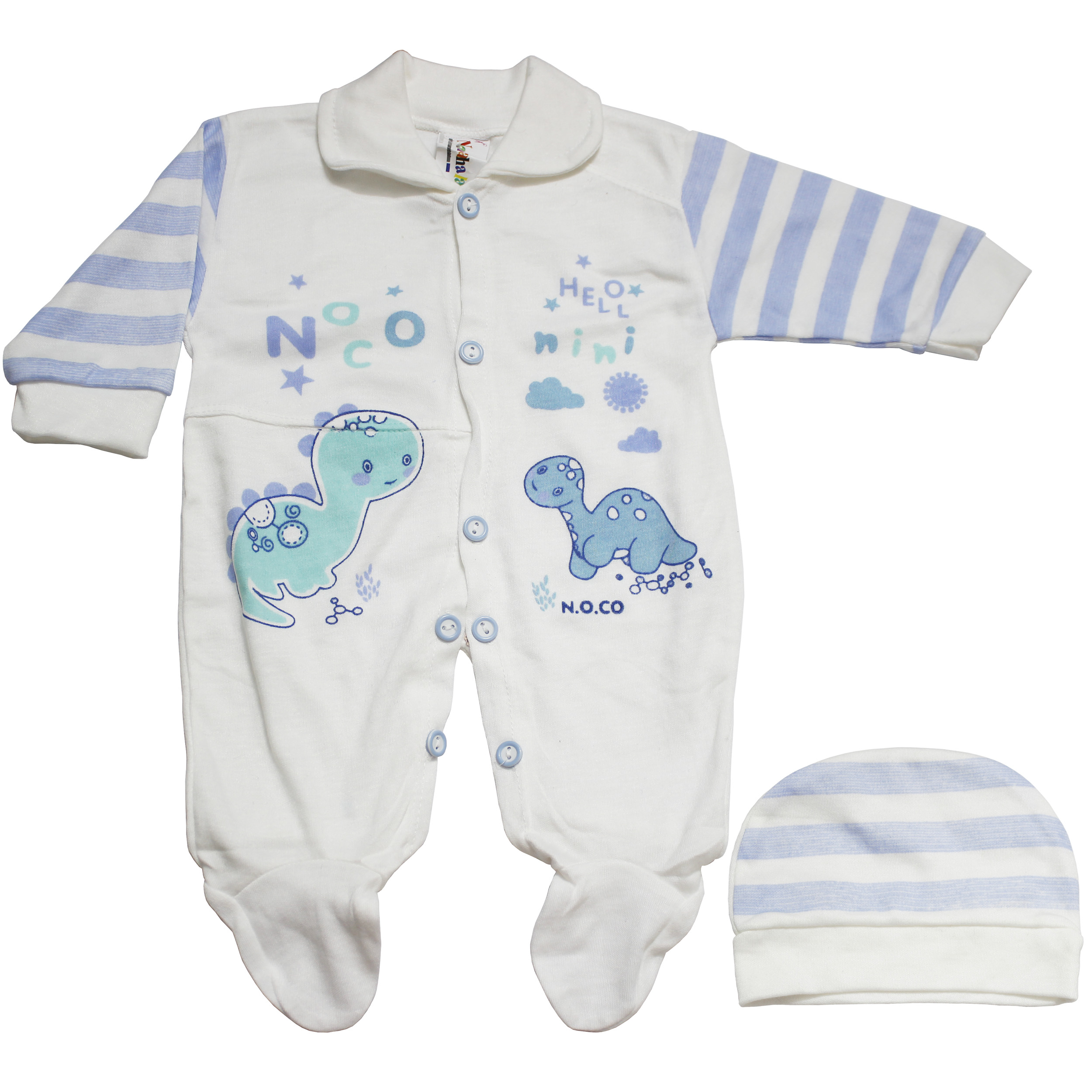 ست سرهمی و کلاه نوزادی کد B111