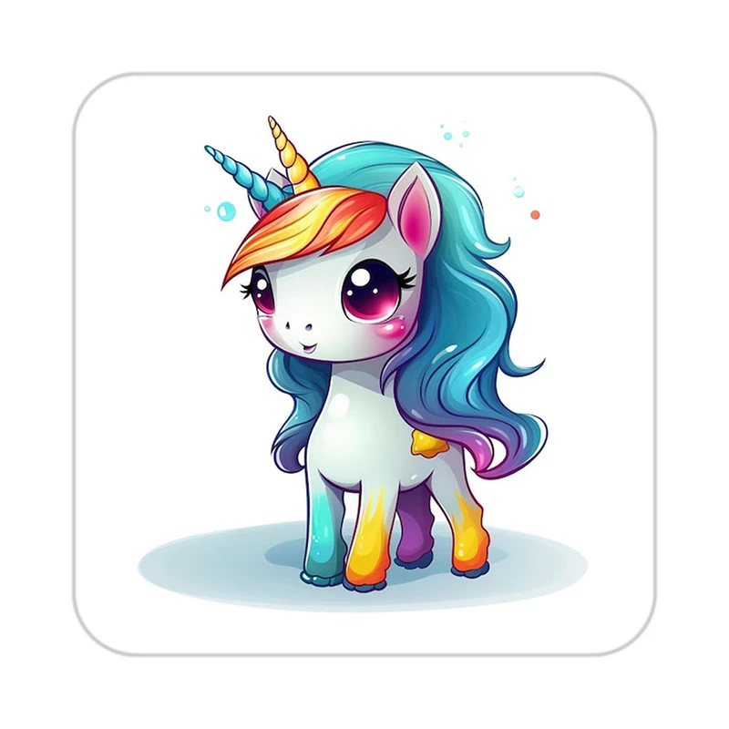 زیر لیوانی کاکتی طرح اسب تک شاخ و یونیکورن مدل mp31193