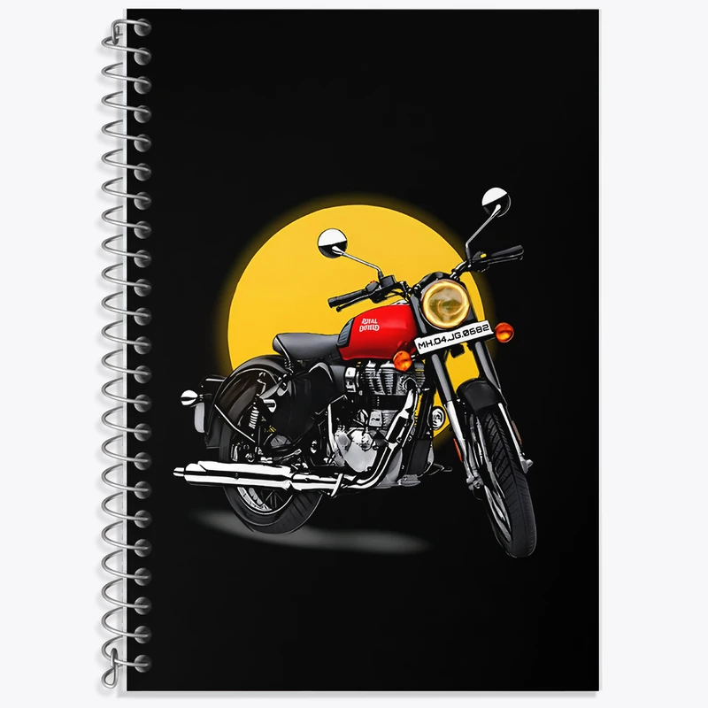 دفتر زبان 50 برگ خندالو مدل دو خط طرح موتور سیکلت کد F5190