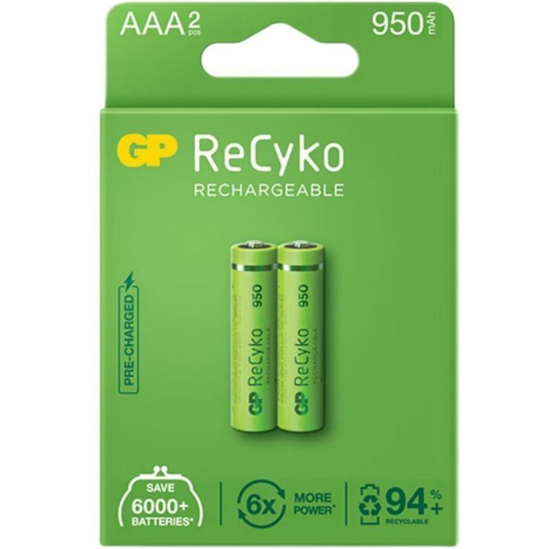 باتری نیم قلمی جی پی مدل ReCyko 950 بسته ۲ عددی