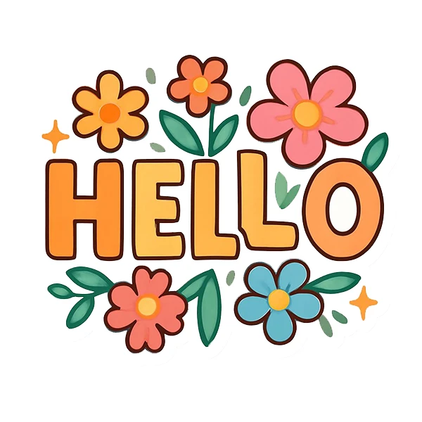   استیکر پارچه و لباس پاد آفرین طرح HELLO کد 3969