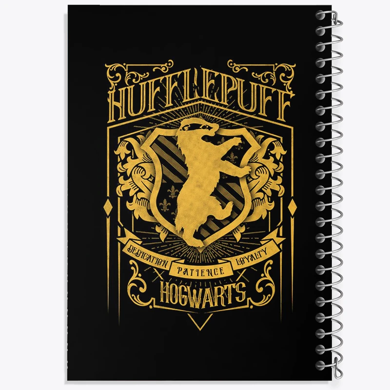 دفتر ژورنال نویسی 50 برگ خندالو مدل نقطه ای طرح هافلپاف هری پاتر (Harry Potter) کد N2438