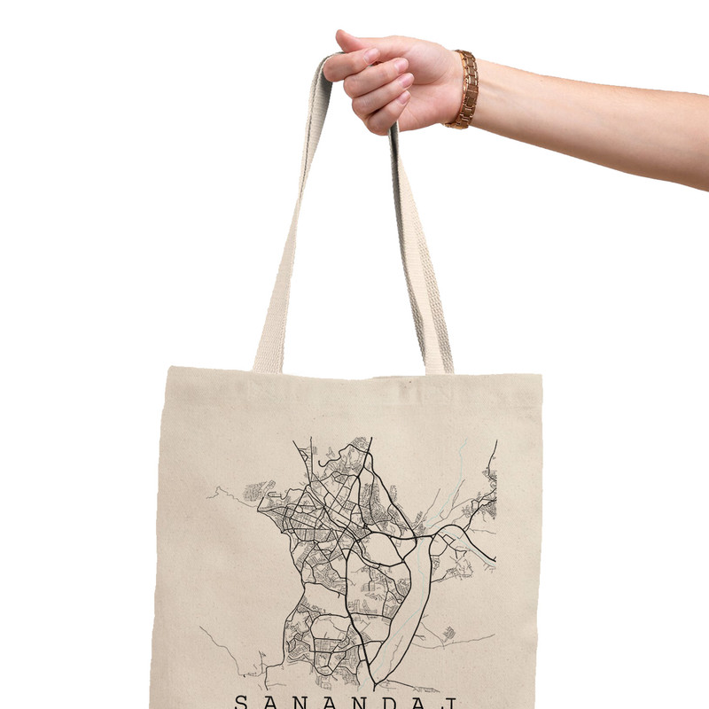 ساک خرید ترمه طراحان ایده مدل نقشه شهر سنندج کد map0517 - L