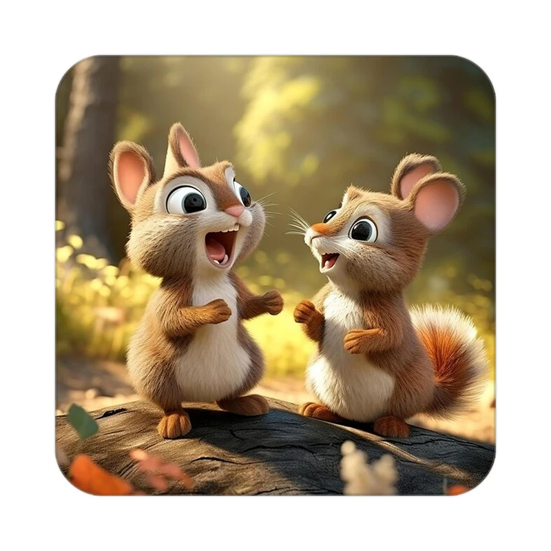 زیر لیوانی کاکتی طرح حیوانات کارتونی مدل mp28712