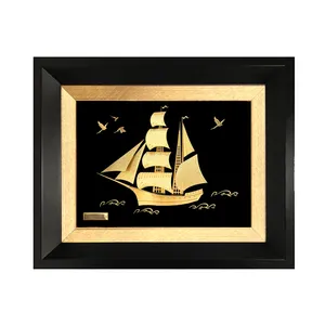 تابلو طلا کوب مارک گلد طرح کشتی کد TF149