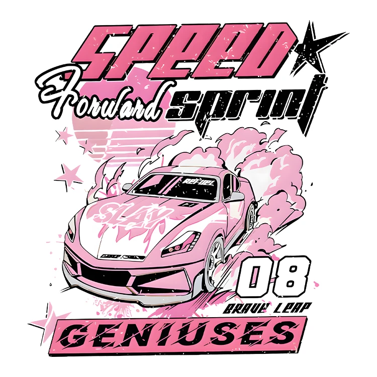 استیکر پارچه و لباس پاد آفرین مدل ماشین اسپرت کد S5264