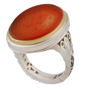 انگشتر نقره مردانه بازرگانی میلادی رکاب دست ساز استاد غفار کد AM_2803