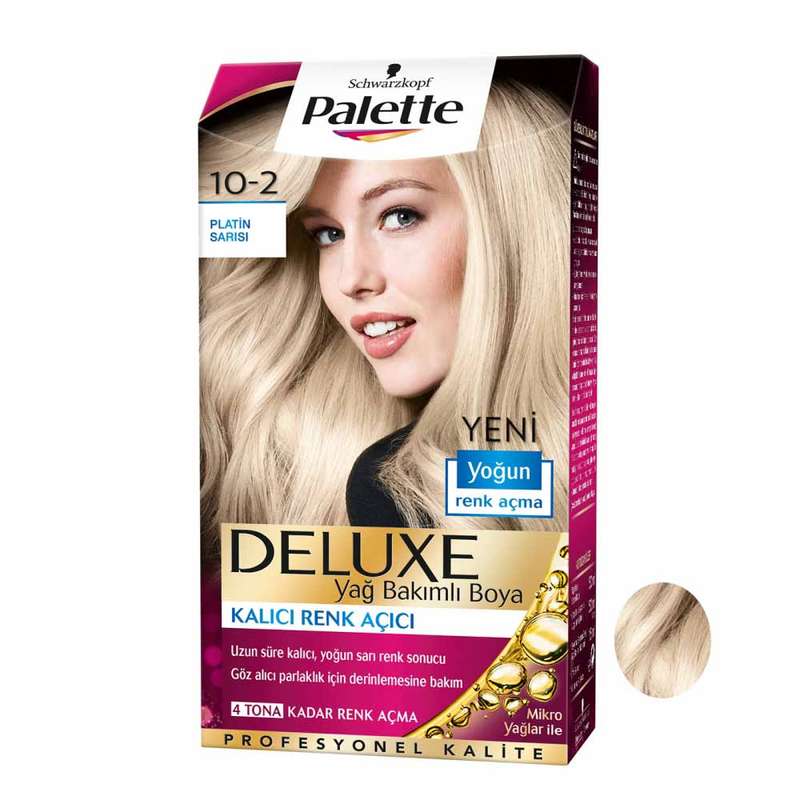کیت رنگ مو پلت سری DELUXE شماره 2-10 حجم 50 میلی لیتر رنگ بلوند طلایی