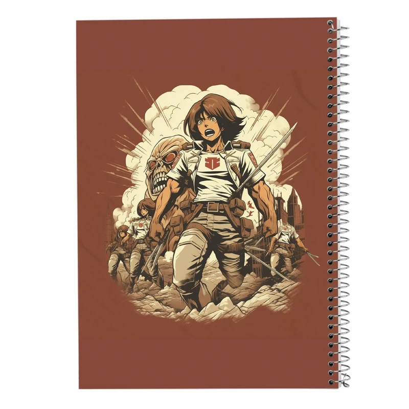 دفتر مشق 50 برگ مدوپد مدل Attack on Titan کد DF10423