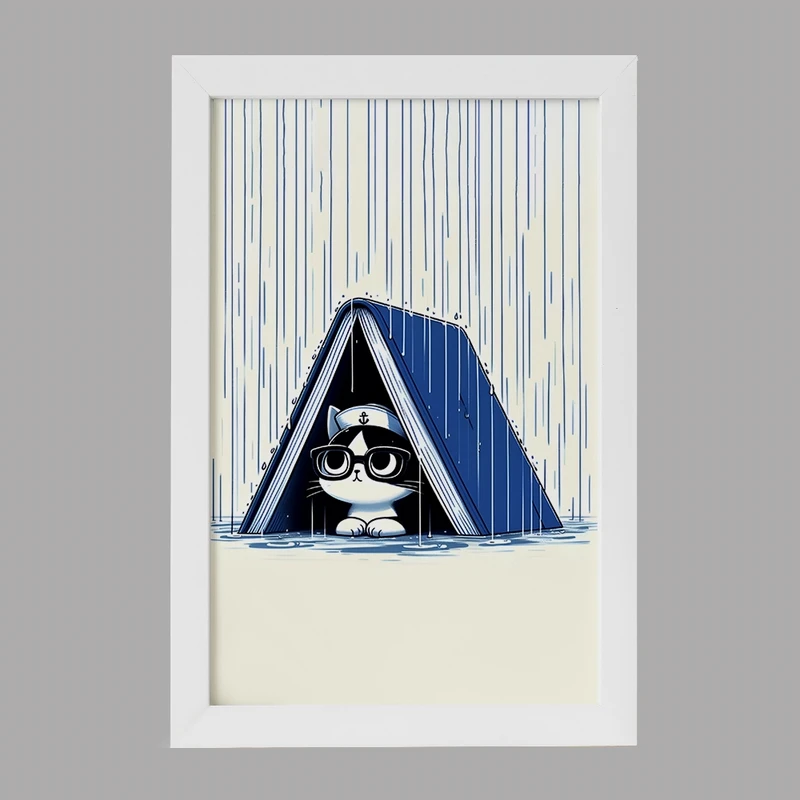 تابلو خندالو مدل گربه بامزه کد F6129