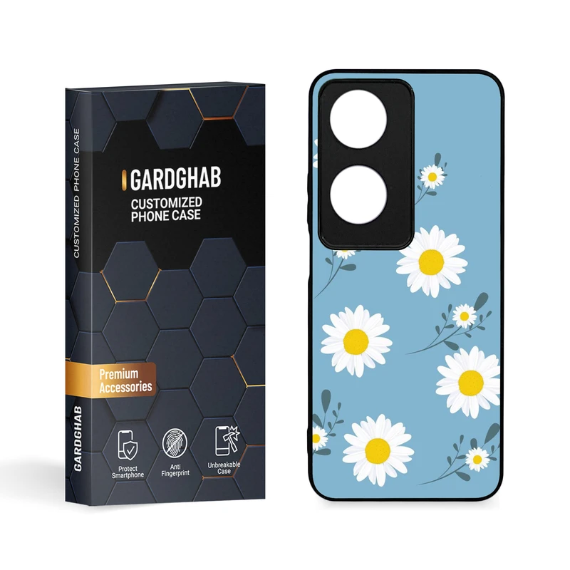 کاور گارد قاب مدل طرح گل مناسب برای گوشی موبایل آنر X7B
