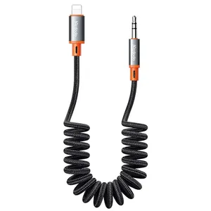 کابل انتقال صدای AUX به لایتنینگ مک‌ دودو مدل Digital Audio Coiled Cable 