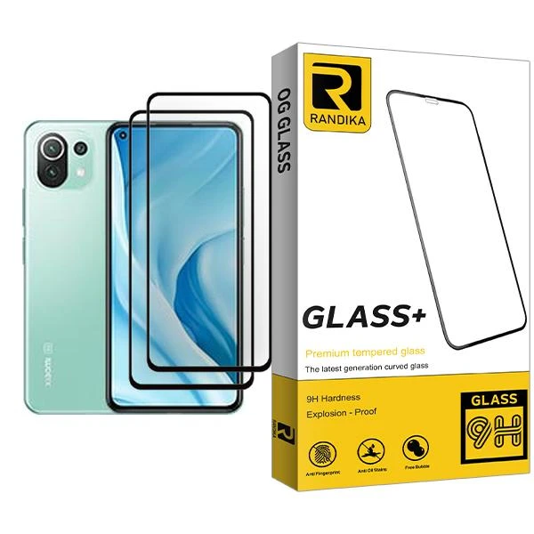 محافظ صفحه نمایش راندیکا مدل Randika Glass MIX002 مناسب برای گوشی موبایل شیائومی Mi 11 Lite 5G بسته دو عددی