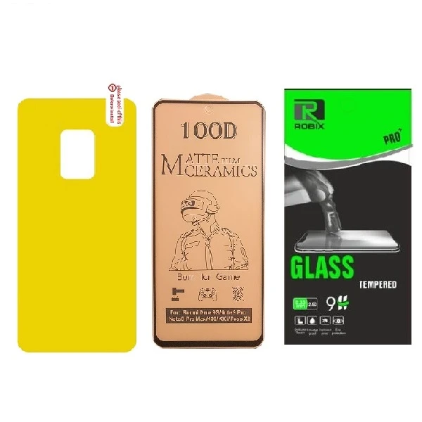محافظ صفحه نمایش مات وپشت گوشی روبیکس مدل CR-Note9proمناسب برای گوشی موبایل شیائومی Redmi Note 9pro
