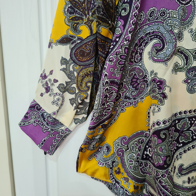 شومیز آستین بلند زنانه مدل پترن بته جقه کد ۵