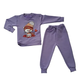 ست سویشرت و شلوار دخترانه مدل گربه