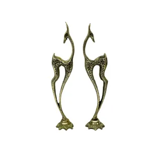 دکوری برنجی طرح غزال کد 829050 بسته 2 عددی