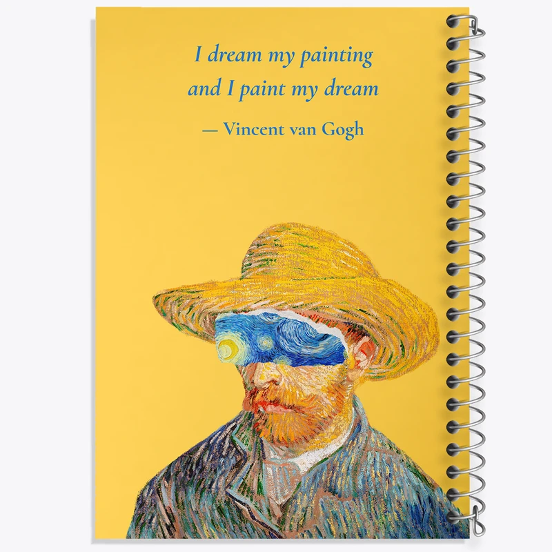 دفتر مشق 50 برگ خندالو طرح ونسان ونگوگ کد N2321